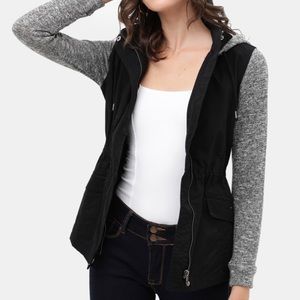 Hooded Fleece Military Jacket